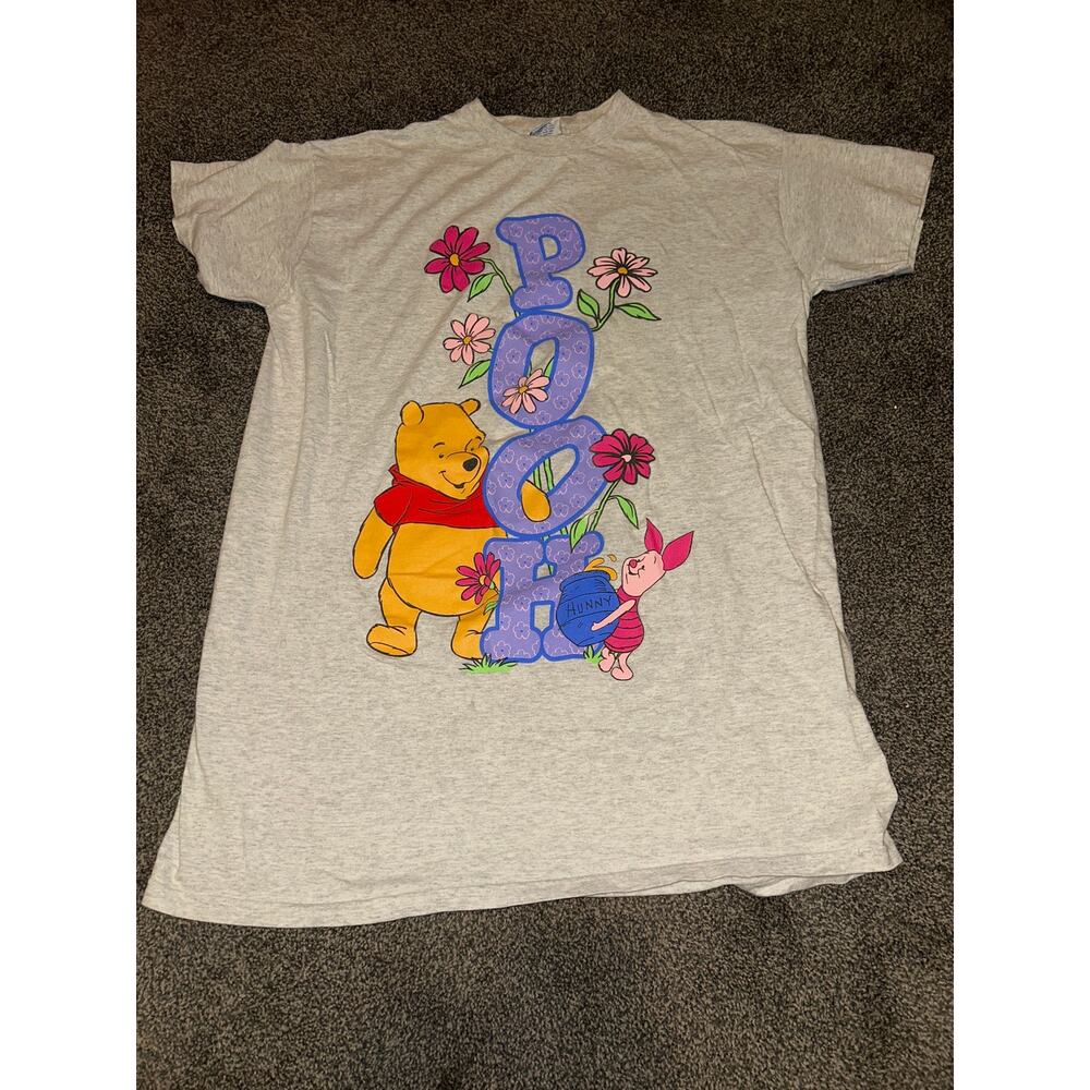 Vintage 1990s Pooh Bear Hunny Piglet Disney Cartoon Promo Nightgown